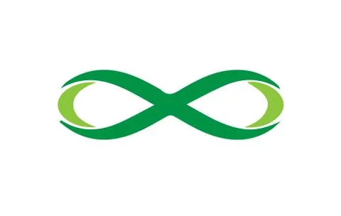 Infinity sign on white background Illustrazione stock