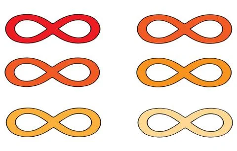Infinity sign on white background Illustrazione stock