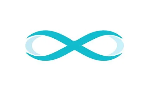 Infinity sign on white background Illustrazione stock