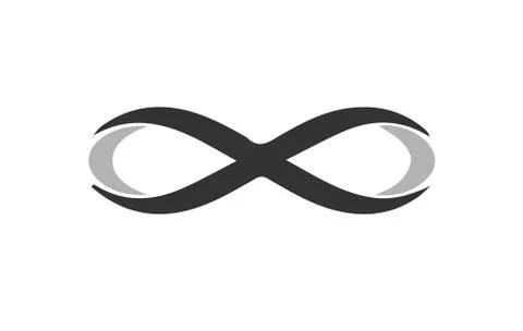 Infinity sign on white background Illustrazione stock