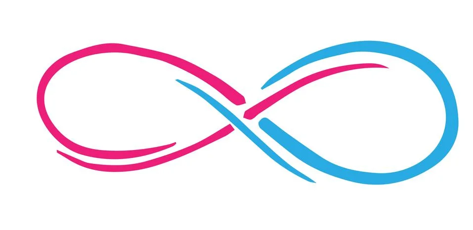 Infinity sign on white background Stock Illustration