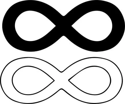 Infinity sign on white background イラスト素材