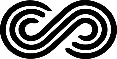 Infinity sign on white background Illustrazione stock