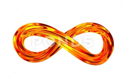 Infinity sign on white background. Isolated 3D illustration Stock Illustration