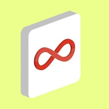 Infinity Simple vector icon. Illustration symbol design template for web mobi Stock Illustration