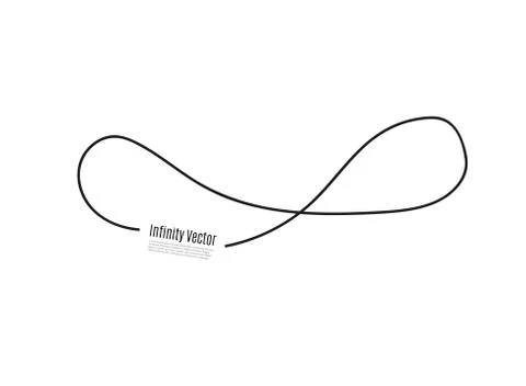Infinity in solid lines of drawing. Continuous black line. Work flat design. The Stock Illustration