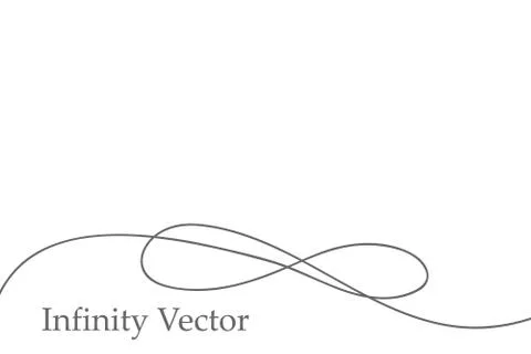 Infinity in solid lines of drawing. Continuous black line. Work flat design. The Stock Illustration