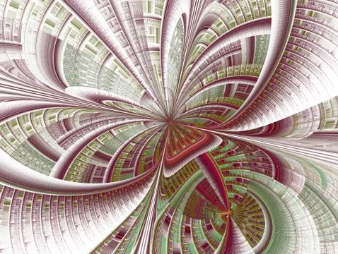 The infinity of space and time. Chaotic movement in space. Illustrazione stock