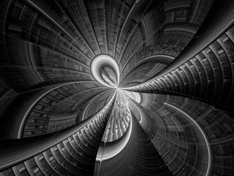 The infinity of space and time. Chaotic movement in space. イラスト素材