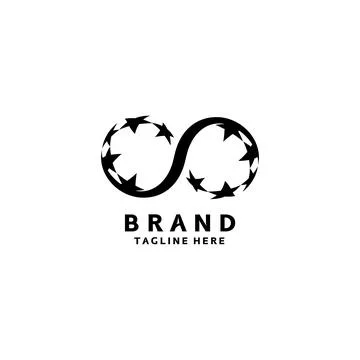Infinity Stars Logo Design Stock Illustration