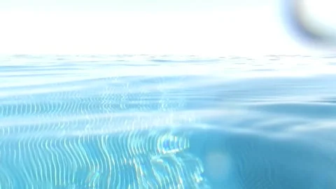 Infinity Swimming Pool with Mountain and Lake View in a Sunny Summer Day Stock-Footage 203810235