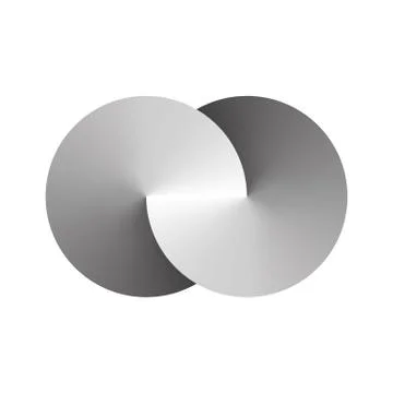 Infinity symblol of interlaced circles. Vector sign with gradient effect Stock Illustration