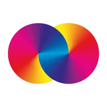 Infinity symblol of interlaced circles. Vector sign with gradient effect Stockillustratie