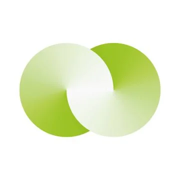 Infinity symblol of interlaced circles. Vector sign with gradient effect Stock Illustration