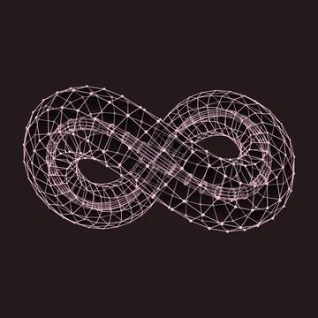 Infinity symbol. Abstract 3d design element, emblem, icon. Infinity symbol... Stock Photos
