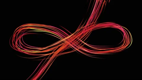 Infinity symbol appears of multiple glowing lines animation. Stock-Footage 235570321
