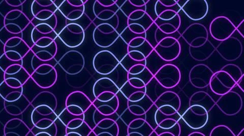 Infinity symbol background animation. Abstract colorful neon retro color back Illustrazione stock