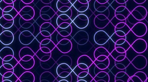 Infinity symbol background animation. Abstract colorful neon retro color back Illustrazione stock