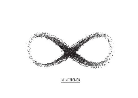 Infinity symbol background. Endless concept Illustrazione stock