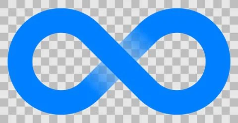 Infinity symbol blue - simple with transparency eps 10 - isolated - vector Stock Illustration