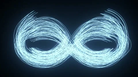 InFinity symbol, Blurred word writing from light on the black background. Stock-Footage 162293791