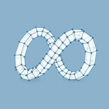 Infinity symbol. Can be used as design element, emblem, icon Illustrazione stock