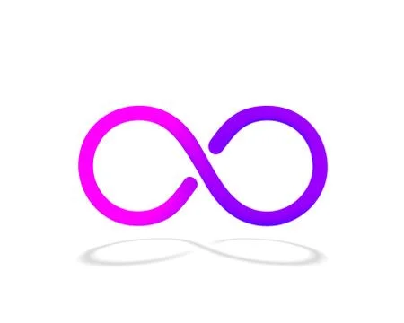 Infinity symbol with color gradient, design element. Stock Illustration