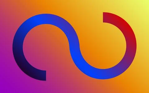 Infinity symbol with colorful gradient. limitless logo. Vector illustration Illustrazione stock