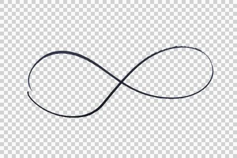 The infinity symbol drawn with a black marker Stock Illustration
