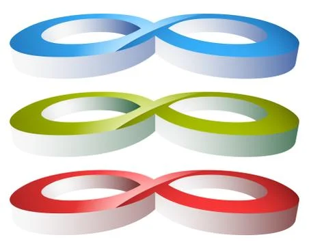 Infinity symbol. Eeverlasting, infinite or cycle, continuity themes. Stock Illustration