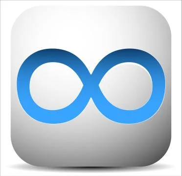 Infinity symbol. Eeverlasting, infinite or cycle, continuity themes. Illustrazione stock