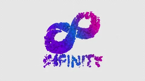 The infinity symbol emerges from particles Stock Footage 337885586
