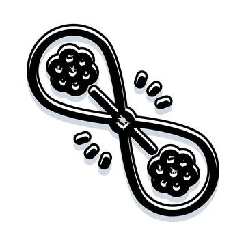 Infinity symbol forming an energy exchange concept Stock Illustration