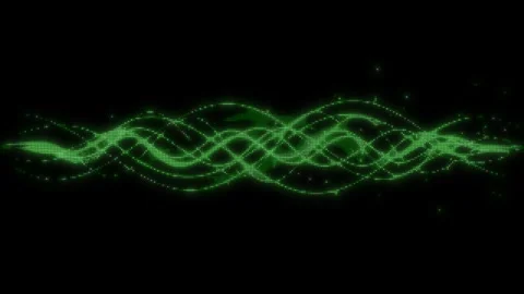 Infinity symbol green digital dot flowing effect.Curved green lines digital dot Stock-Footage 324600662
