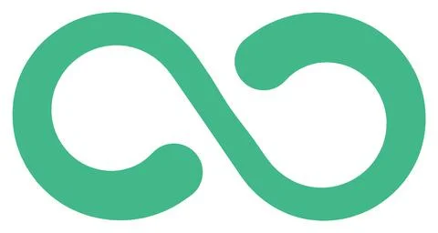 Infinity symbol. Green loop sign. Endless cycle icon Stock Illustration