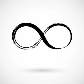 Infinity symbol grunge brush stroke 스톡 일러스트