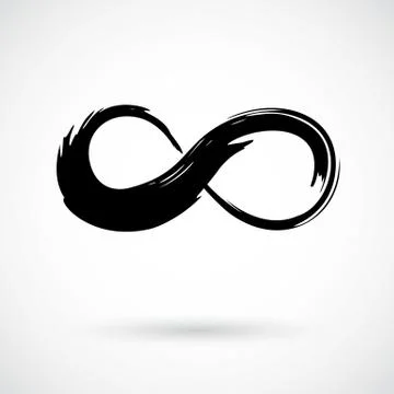 Infinity symbol grunge brush stroke Stock Illustration