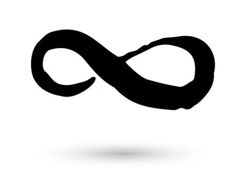 Infinity symbol hand drawn with ink brush イラスト素材