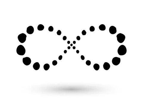 Infinity symbol hand drawn with ink brush イラスト素材