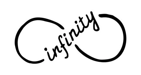 Infinity symbol hand drawn with ink brush イラスト素材