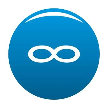 Infinity symbol icon blue vector 스톡 일러스트