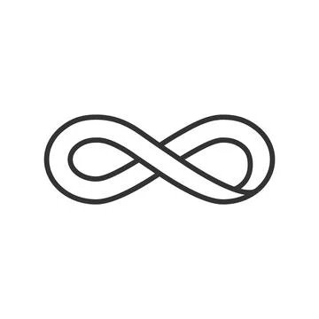 Infinity symbol, icon of endless seamless loop. Vector stock image. Sign of Stock Illustration