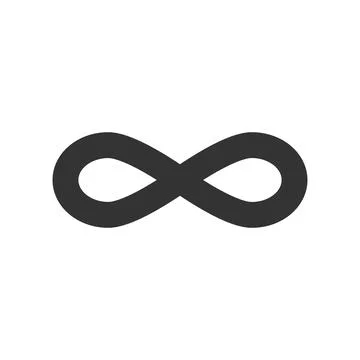 Infinity symbol, icon of endless seamless loop. Vector stock image. Sign of Stock Illustration