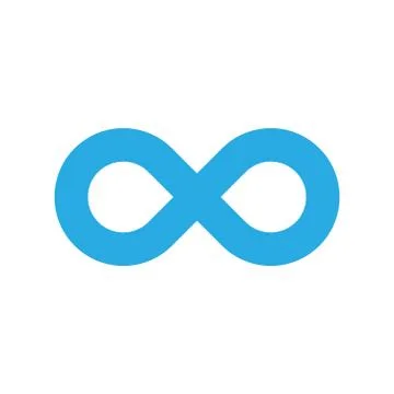 Infinity symbol icon. Representing the concept of infinite, limitless and Illustrazione stock