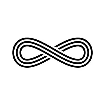 Infinity symbol icon. Representing the concept of infinite, limitless and Stock Illustration
