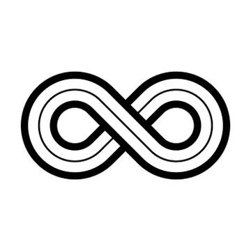 Infinity symbol icon. Representing the concept of infinite, limitless and Stock Illustration