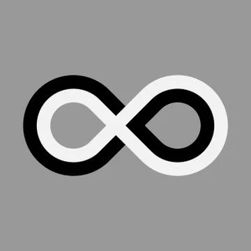 Infinity symbol icon. Representing the concept of infinite, limitless and Illustrazione stock