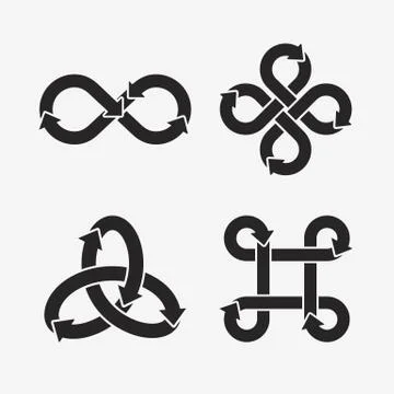 Infinity symbol icons. Vector Illustration. Stock Illustration