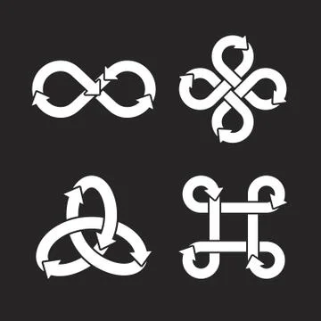 Infinity symbol icons. Vector Illustration. Stock Illustration
