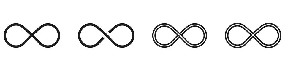 Infinity symbol. Infinity loop icons. Vector unlimited infinity, endless, ete イラスト素材